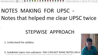 Notes Making for UPSC Effective and Easy Way [upl. by Chalmer]