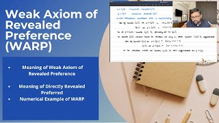 REVEALED PREFERENCE THEORY DERIVATION OF DEMAND CURVE SAMUELSON  EKM [upl. by Annam]