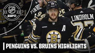 Pittsburgh Penguins vs Boston Bruins  Full Game Highlights  NHL on ESPN [upl. by Ahsenek]