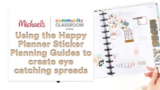 Online Class Using Happy Planner Sticker Planning Guides to create spreads with Mariel  Michaels [upl. by Sylvanus]