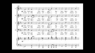 Mendelssohn  Verleih uns Frieden  MWV A11 WoO 5  Christ Church Arcadia  with score [upl. by Fulvia968]