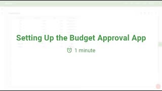 How to Setup Budget Approval App [upl. by Doowron]