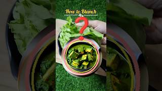 How to Blanch and steam spinach  technique of blanching vegetables  shaanscorner blanching [upl. by Elleraj]