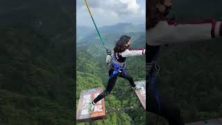 Shes So Flexible Bungee Jumping With Rope In Beautiful Placefunny bungee [upl. by Barrus]