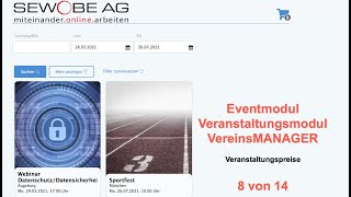 Veranstaltungspreise  Eventmodul Teil 8 von 14 [upl. by Eiramaliehs]