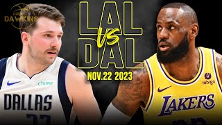 Los Angeles Lakers vs Dallas Mavericks Full Game Highlights  Nov 22 2023  FreeDawkins [upl. by Liartnod]