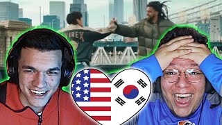 jhope on the street with J Cole Official MV  Americans React [upl. by Tessil143]