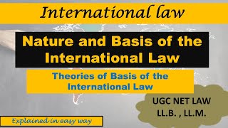 Nature and Basis of International Law  Theories of the basis  International Law [upl. by Elberfeld749]