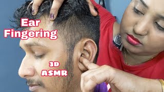 Ear Fingering  3d ASMR Relaxing Sound  Oil Ear Massage  Head Massage and Neck Cracking [upl. by Ellegna]