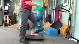 Ankle posterior glide mobilization with movement facing the band [upl. by Gewirtz410]