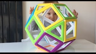 Magnetic Toys Exploring Geometry With Mega Mag By Polydron [upl. by Arednaxela]