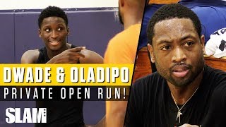 Dwyane Wade amp Victor Oladipo WENT AT IT in Private NBA Run with RemyWorkouts🔥 [upl. by Ennazor]