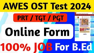 PRT  TGT  PGT Online Test 2024  Awes Ost Online Form Apply Process [upl. by Otreblaug]