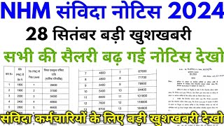 NHM संविदा नोटिस 2024 NHM संविदा Salary Grade Pay Notice 2024 [upl. by Nevah137]