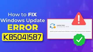 Windows Update KB5041587 Failure ✔️ Fix Error Code 0x800F0922 [upl. by Urbani]