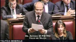 Fiducia a Berlusconi  Lintervento integrale di Di Pietro Idv [upl. by Luiza313]