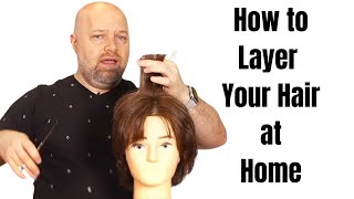 How to Layer Your Hair at Home  TheSalonGuy [upl. by Turner]