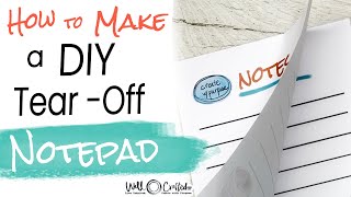 How to DIY a TearOff Notepad  What Glues Work Best [upl. by Kcirad483]