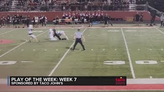 TACO JOHNS PLAY OF THE WEEK Jordan Rial with the huge INT [upl. by Turk]