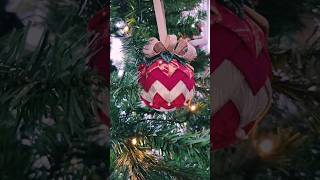 NO SEW quilted Christmas ornaments DIY🎄🌟💗✂️ christmas ornaments quiltedornaments lovequilting [upl. by Fritzie511]