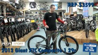 2013 Giant XTC Composite 1 29er Mountain Bike Review [upl. by Donoho]