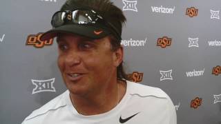 OSU Football Mike Gundy On Rattlesnake Hunting [upl. by Ednihek965]