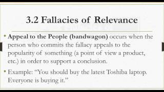 32 Fallacies of Relevance Part 1 [upl. by Suixela812]