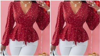 Easiest way to cut and sew a WRAP top [upl. by Docilla]