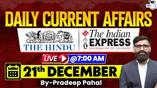 Daily Current Affairs  21th December 2024 Current Affairs  CET  HCS  HPSC StudyIQ [upl. by Nonac783]