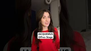 JACQUEMUS  Offres Stage [upl. by Doubler976]