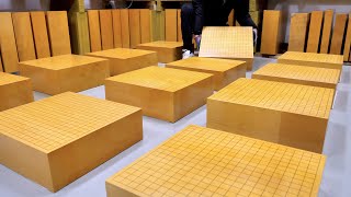 process of making a wooden checkerboard Korean Go board that requires a long time of 10 years [upl. by Koeppel]