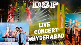 DSP first live concert in Hyderabad🎶🎵🎸gachibowli stadium music dsp live viralvideo musiclover [upl. by Rondon]