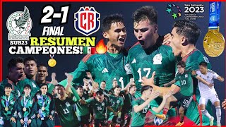 México SUB23 vs Costa Rica SUB23 CAMPEON MÉXICO🥇 RESUMEN 🔥 Juegos Centroamericanos ⚽️ 672023 [upl. by Enairb]