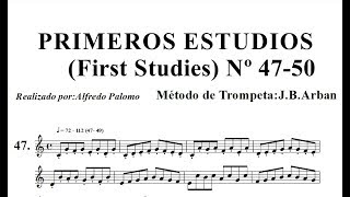 Primeros Estudios de Trompeta First Studies Lección Nº 47484950 Método Arban ´s [upl. by Nairam688]