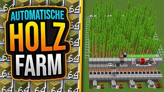 AUTOMATISCHE HOLZ FARM TUTORIAL ✨ Minecraft 121 ✨ ErikOnHisPeriod [upl. by Berg]