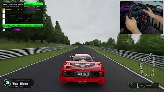 FERRARI F40 STAGE 3  NORDSCHLEIFE  FAILED ATTEMPT  MANUAL TRANSMISSION [upl. by Jenna680]