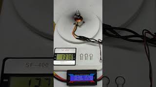 Thrust Test 2200kv Bldc motor 4s45CLIPO Batteryamp0642 TriBlade [upl. by Fong]