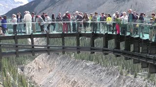 CANADIAN ROCKIES ROAD TRIP Part 48  GLACIER SKYWALK off the ICEFIELDS PARKWAY ALBERTA [upl. by Valera]