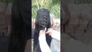 Beautiful hairstyle for school girls longhairyoutubeshorts braids hairstyles hair hairtutorial [upl. by Alia]