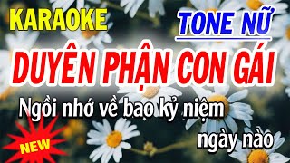 Duyên Phận Con Gái Karaoke  Tone Nữ  ST Thọ Hùng [upl. by Seibold]