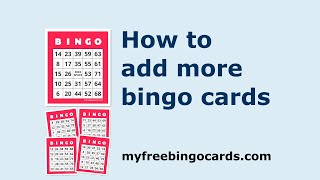 How to add more bingo cards [upl. by Anillehs]