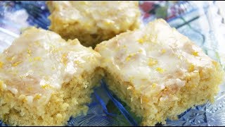 One Bowl Lemon Brownies  Super Easy Recipe [upl. by Tris878]