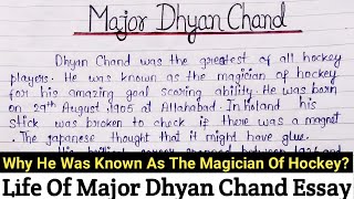 Life Of Major Dhyan Chand Essay  Paragraph On Major Dhyan Chand 10 Lines On major Dhyan Chand For [upl. by Deborath747]