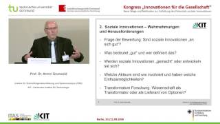 Prof Dr Armin Grunwald Soziale Innovationen als Treiber und Nebenfolge gesellschaftlichen Wandels [upl. by Babby]