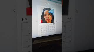 Made a calendar using my artwork music dance love song art calendar 2025 artist [upl. by Snebur]