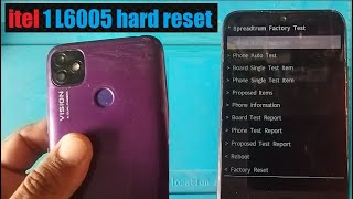 itel vision 1 L6005 hard reset pattern unlock [upl. by Vogel]