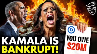 Kamala is BANKRUPT Failed Campaign 20M in DEBT Wasted MILLIONS on Diddy List Concerts Staff RAGE [upl. by Sublett513]