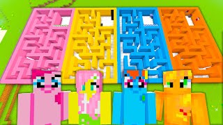 My Little Pony CHOOSE BIGGEST MAZE In Minecraft [upl. by Zielsdorf]