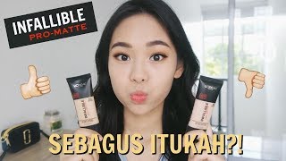 Brutally Honest Loreal Infallible ProMatte Foundation Review amp Wear Test [upl. by Ardnos]