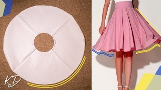 HOW TO MAKE FULL CIRCLE SKIRT PATTERN  KIM DAVE [upl. by Edwyna741]